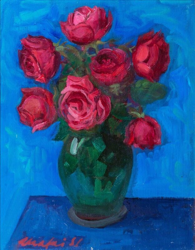 Mario Mafai, ‘Rose in the canvas’, 1957, Painting, Oil on canvas, Finarte