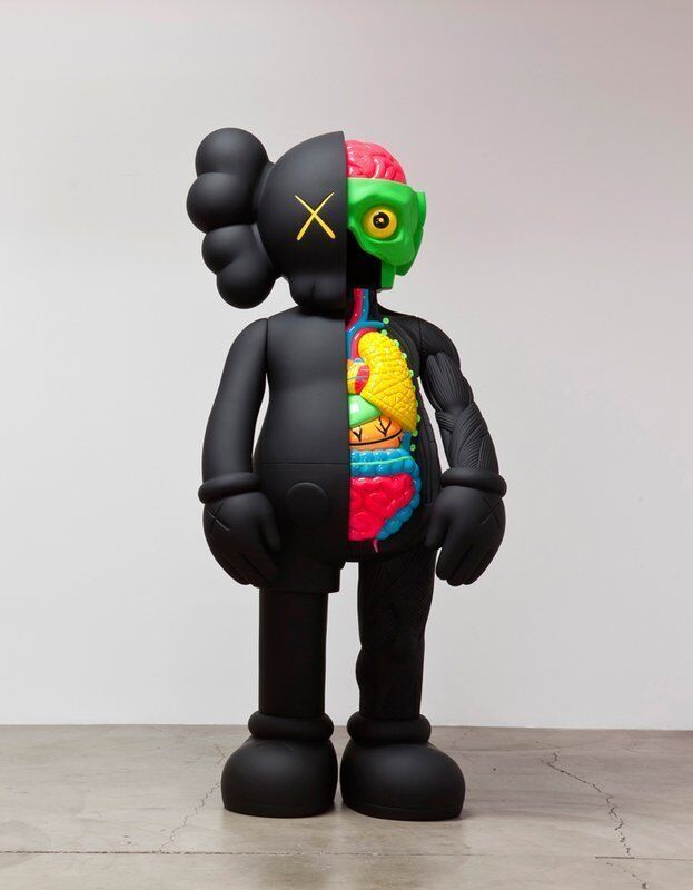 KAWS, ‘Four Foot Dissected Companion (Black)’, 2009, Sculpture, Painted Vinyl, Carmichael Gallery