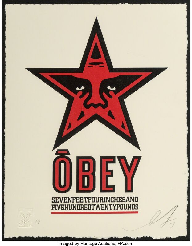 Shepard Fairey, ‘Obey Star Letterpress’, 2013, Other, Letterpress in colors on wove paper, Heritage Auctions