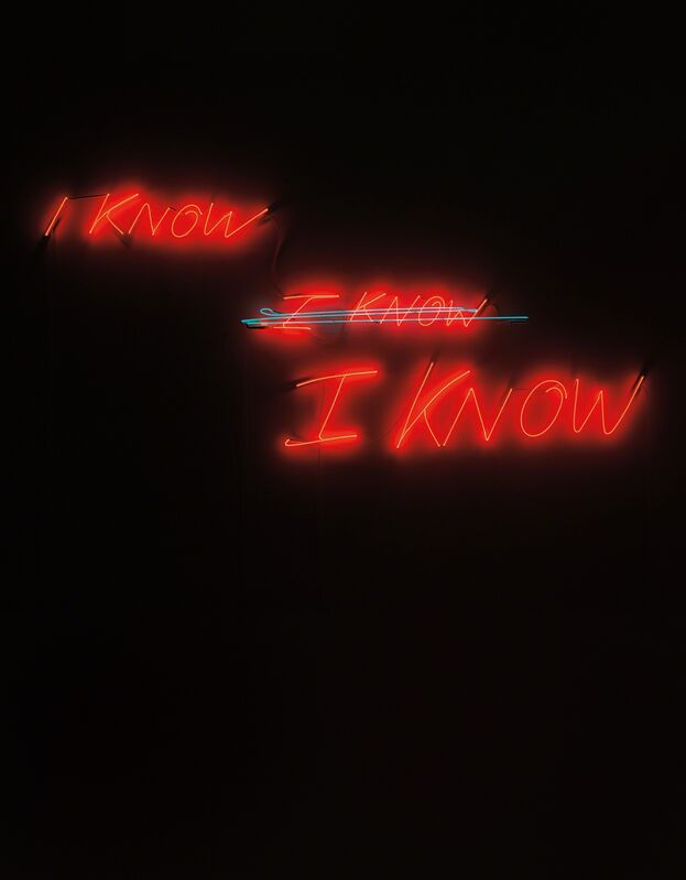 Tracey Emin, ‘I know, I know, I know’, 2002, Installation, Blue and red neon, Phillips