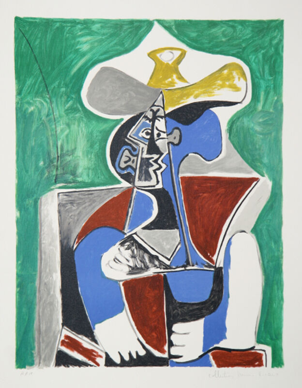 Pablo Picasso, ‘Buste au Chapeau Jaune et Gris’, 1973, Print, Lithograph on Arches Paper, RoGallery