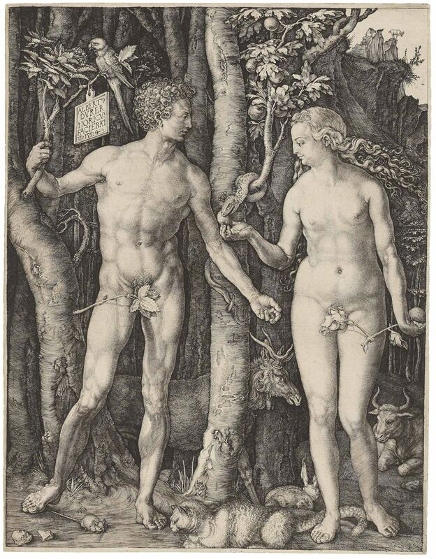 Albrecht Dürer, ‘Adam and Eve (B., M,. Holl. 1; S.M.S. 39)’, 1504, Drawing, Collage or other Work on Paper, Engraving, Christie's Old Masters 