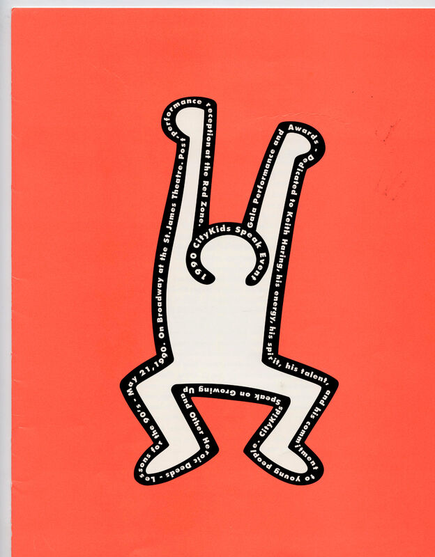 Keith Haring, ‘Keith Haring, CityKids Speak Gala Program ’, 1990, Ephemera or Merchandise, Paper and color ink, Lot 180 Gallery