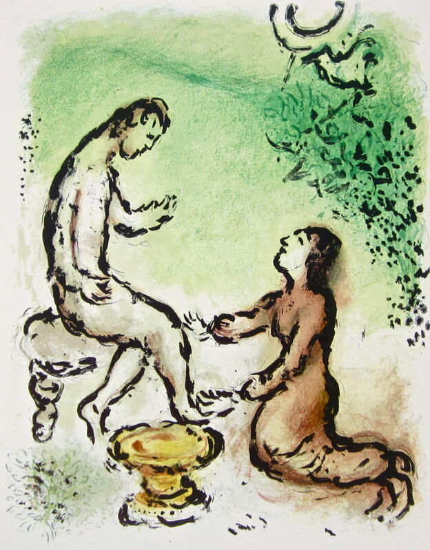 Marc Chagall, ‘“Ulysses and Euryclea,” from L'Odyssée (Mourlot 749-830; Cramer 96)’, 1989, Ephemera or Merchandise, Offset lithograph on Fabriano wove paper, Art Commerce