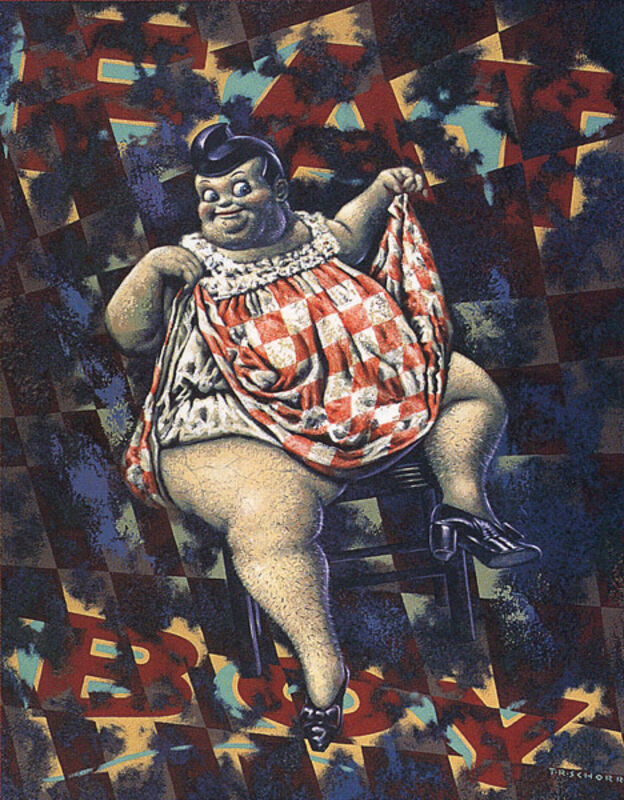 Todd Schorr, ‘Fat Boy’, 1989, Painting, Acrylic on paper, KP Projects