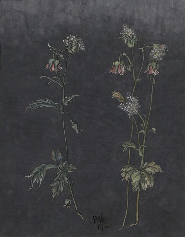 Yang Jiechang 杨诘苍, ‘These are still Flowers 1913-2013 No. 2 还是花鸟画1913-2013 2号’, 2013, Painting, Ink and mineral pigments on silk, mounted on canvas 墨、矿物彩，绢本（裱于布面）, Ink Studio