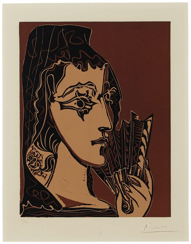Pablo Picasso, ‘L'Espagnole’, 1962, Print, Linocut in colors, on Arches paper, Christie's