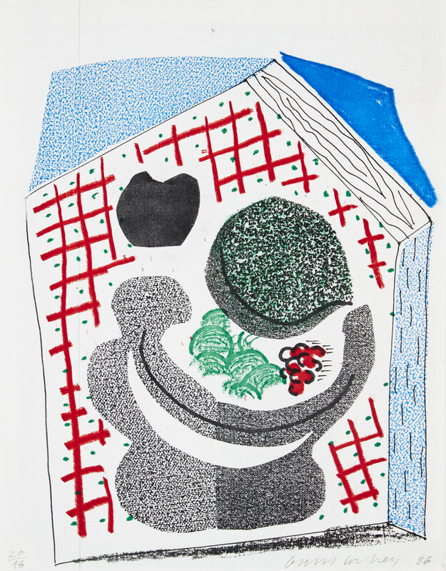 David Hockney, ‘Bowl of Fruit’, 1986, Print, Home made print on 120g Arches rag paper executed on an office colour copy machine, ARCHEUS/POST-MODERN