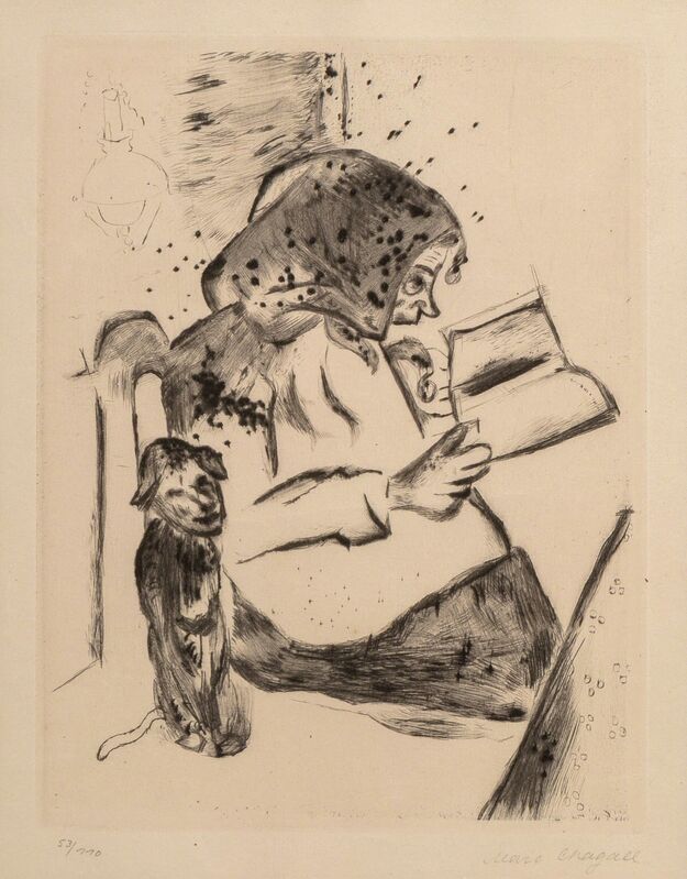 Marc Chagall, ‘Die Grossmutter, from Mein Leben’, 1923, Print, Etching and drypoint on laid paper, Heritage Auctions