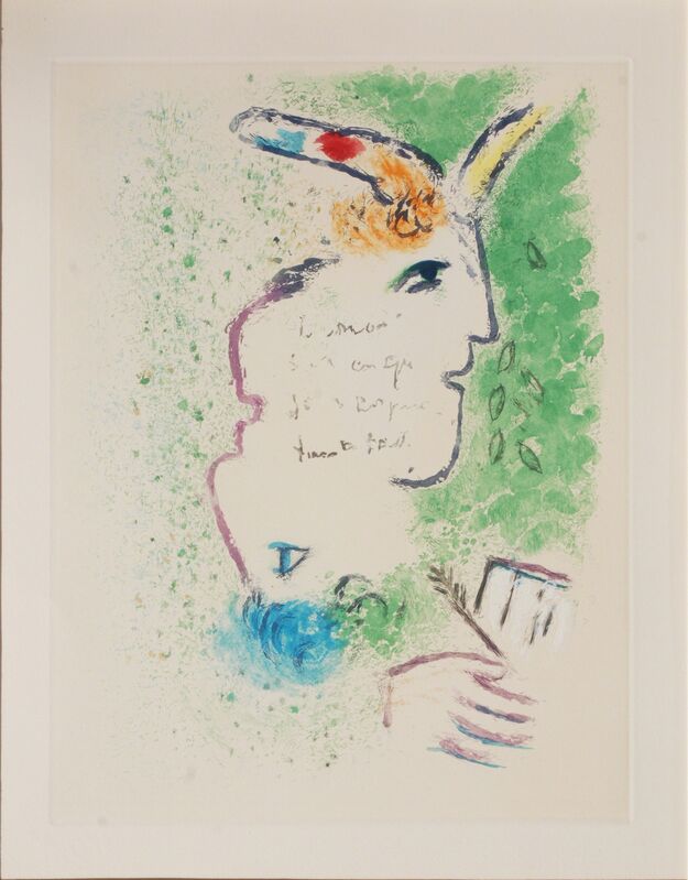 Marc Chagall, ‘Les mauvais sujets N°5’, 1958, Print, Eaux fortes et aquatiques en couleur non signé, Bogena Galerie