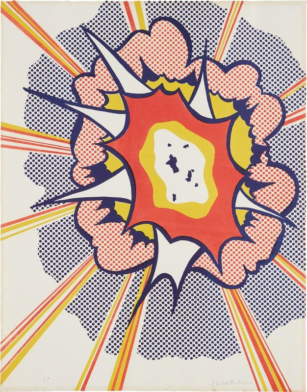 Roy Lichtenstein, ‘Explosion, from Portfolio 9’, 1967, Print, Lithograph in colors, on Rives paper, the full sheet, Phillips