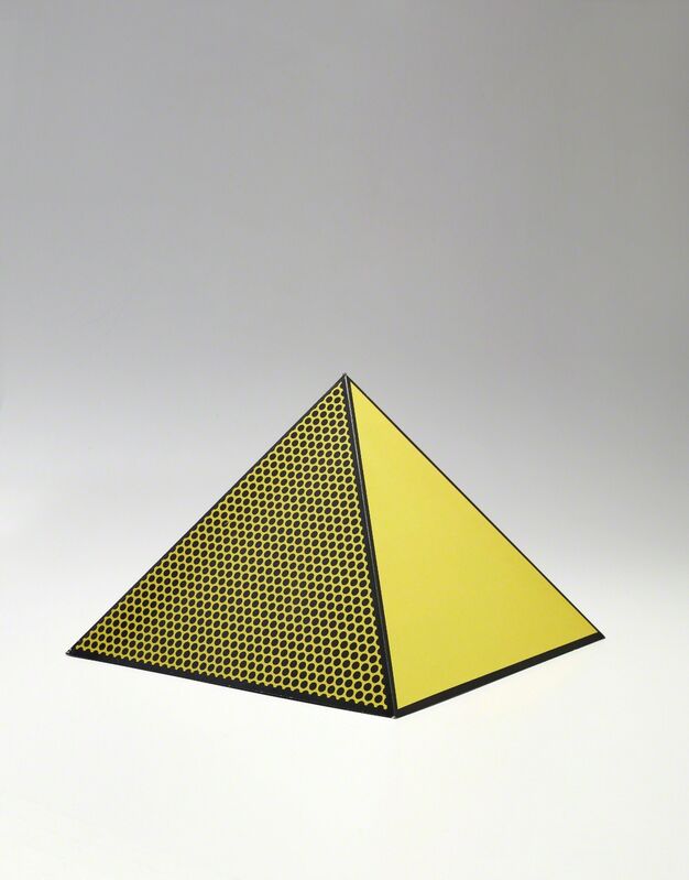 Roy Lichtenstein, ‘Pyramid’, 1968, Print, Screenprint in yellow and black, on lightweight board folded into a three-dimensional pyramid., Phillips