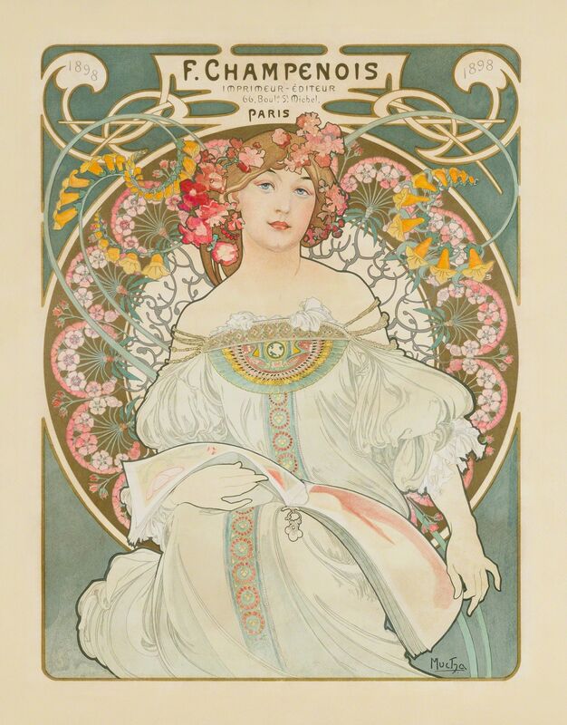 Alphonse Mucha, ‘Reverie’, 1897, Print, Color lithography, Christopher-Clark Fine Art