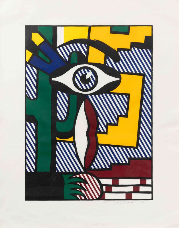 Roy Lichtenstein, ‘American Indian Theme III (from American Indian Theme Series)’, 1980, Print, Woodcut in colors on Suzuki handmade paper, Hindman