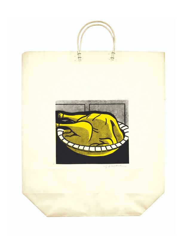 Roy Lichtenstein, ‘Turkey Shopping Bag’, 1964, Print, Screenprint in yellow and black, on wove paper bag with handles, Christie's