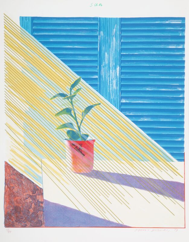 David Hockney, ‘Sun, from The Weather Series’, 1973, Print, Lithograph and screenprint in colors on Arjomari paper, Heritage Auctions