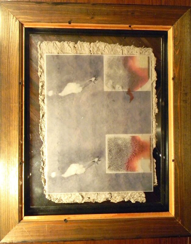 Keith Evans, ‘lines points shoot’, 2016, Mixed Media, Mirror, hanmade paper, print acrylic wood picture frame, San Francisco Cinematheque Benefit Auction