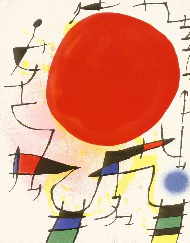 Joan Miró, ‘L'Astre Bleu; Le Soleil Rouge; La Lune Verte (Mourlot 857, 859, 861)’, 1972, Print, Three lithographs printed in colours, Sworders