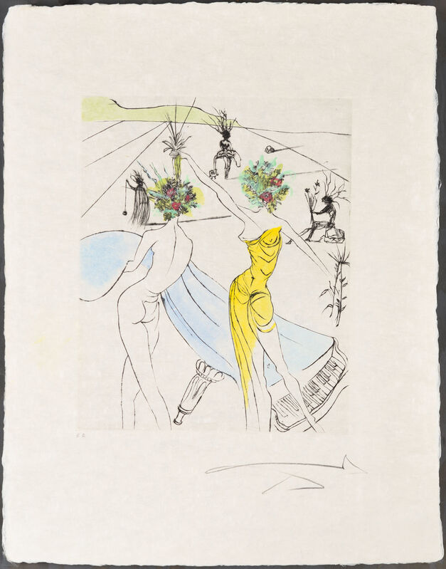 Salvador Dalí, ‘Flower Women at the Piano’, 1969-70, Print, Etching, Christopher-Clark Fine Art