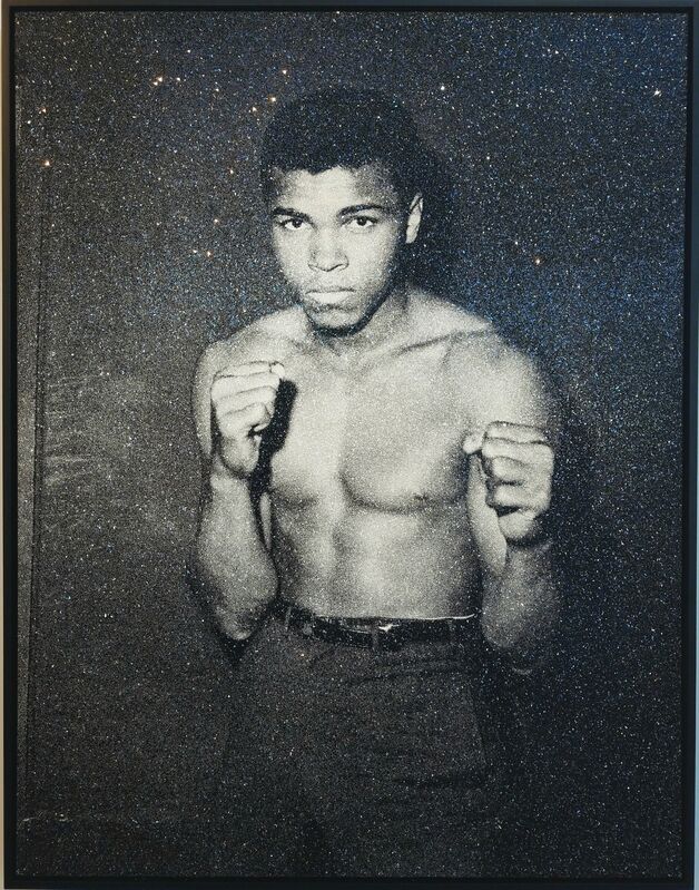 Russell Young, ‘Ali’, Mixed Media, Hand Pulled Screenprint on Linen w/ Diamond Dust, ZK Gallery