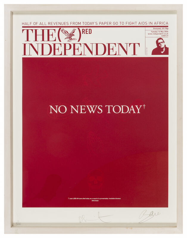 Damien Hirst, ‘The Independent’, 2008, Print, Screenprint in colours, on wove, RAW Editions Gallery Auction