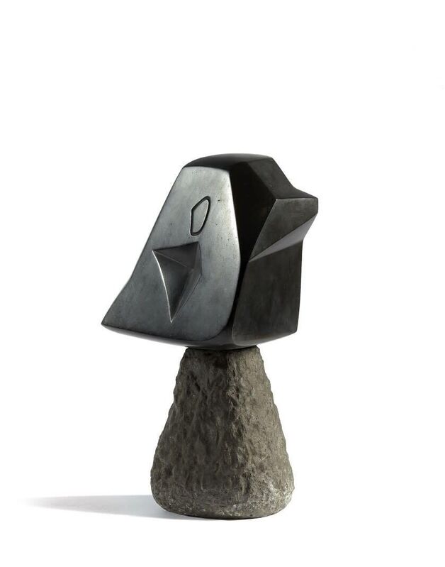 Émile Gilioli, ‘L'oiseau’, Unknown, Sculpture, Bronze with black patina on stone base, HELENE BAILLY GALLERY