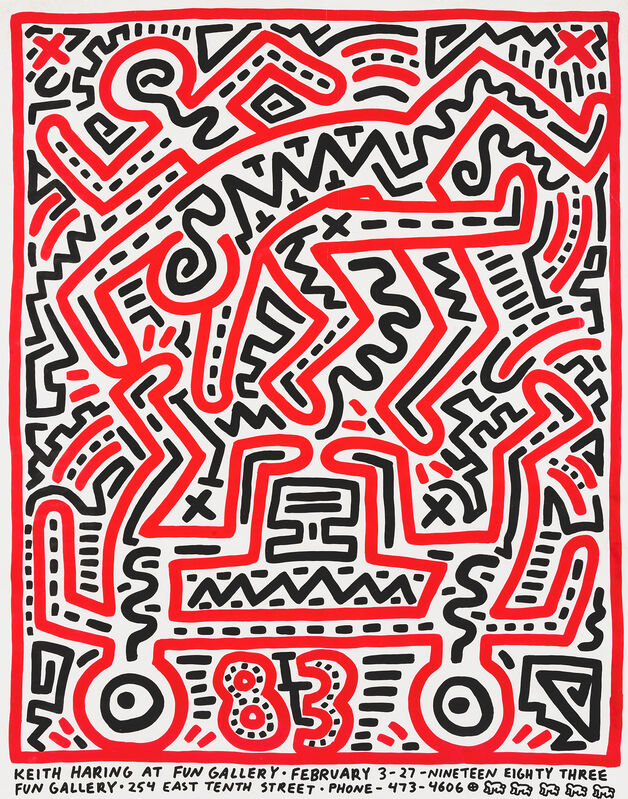 Keith Haring, ‘Keith Haring At Fun Gallery’, 1983, Print, Offset lithograph in colours on wove paper, Tate Ward Auctions