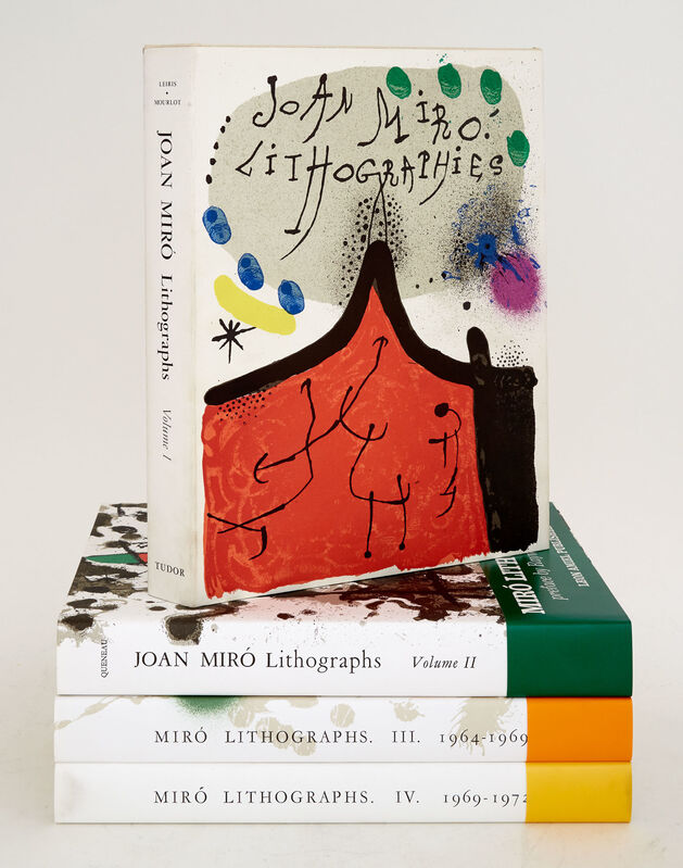 Joan Miró, ‘Miró Lithographs I-IV (M. 854; 857-867; 1036-1047; 1112-1117; 1255-1260; C. Bks. 160; 198; 230; 249)’, Print, Set of four volumes of the catalogue raisonné, with 30 lithographs on wove paper, bound (as issued), Doyle