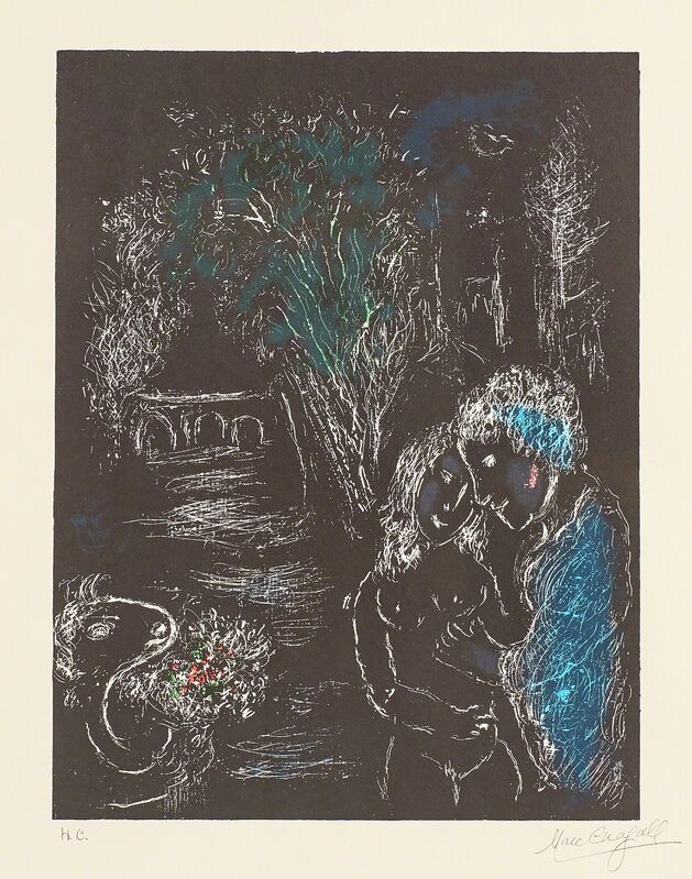 Marc Chagall, ‘Green Tree with Lovers’, 1980, Print, Lithograph in colors on Arches paper (framed), Rago/Wright/LAMA