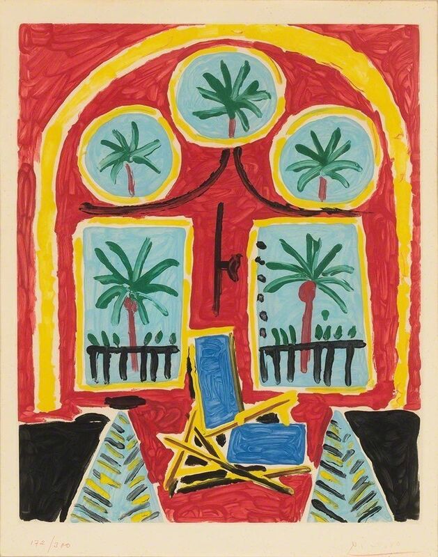 Pablo Picasso, ‘La Fenêtre De L'Atelier À La Californie (Maeght 2102)’, 1959, Print, Color aquatint, on Rives BFK paper, Doyle