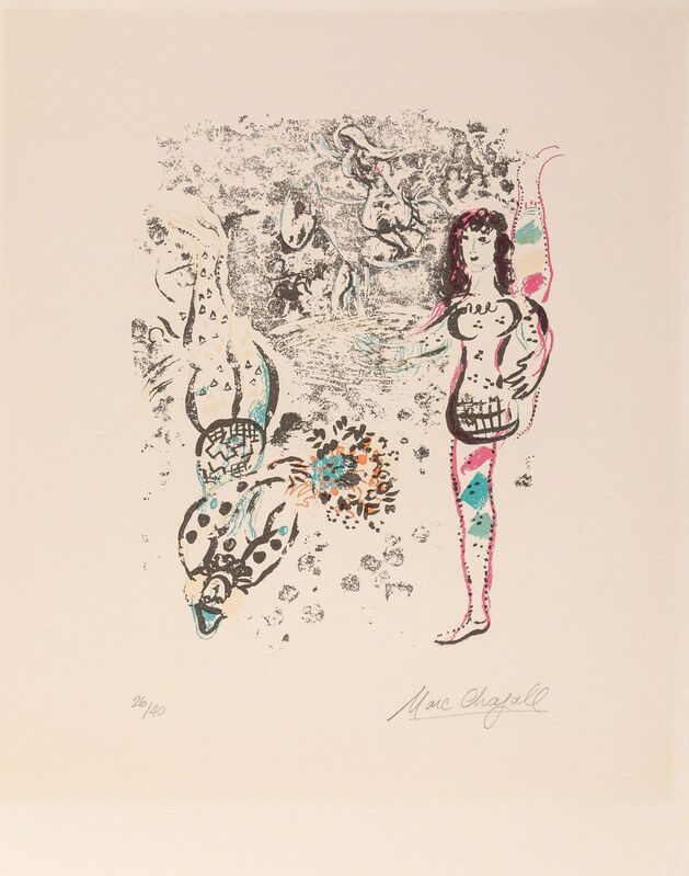 Marc Chagall, ‘Le Jeu des Acrobates’, 1963, Print, Lithograph in colors on wove paper, Heritage Auctions