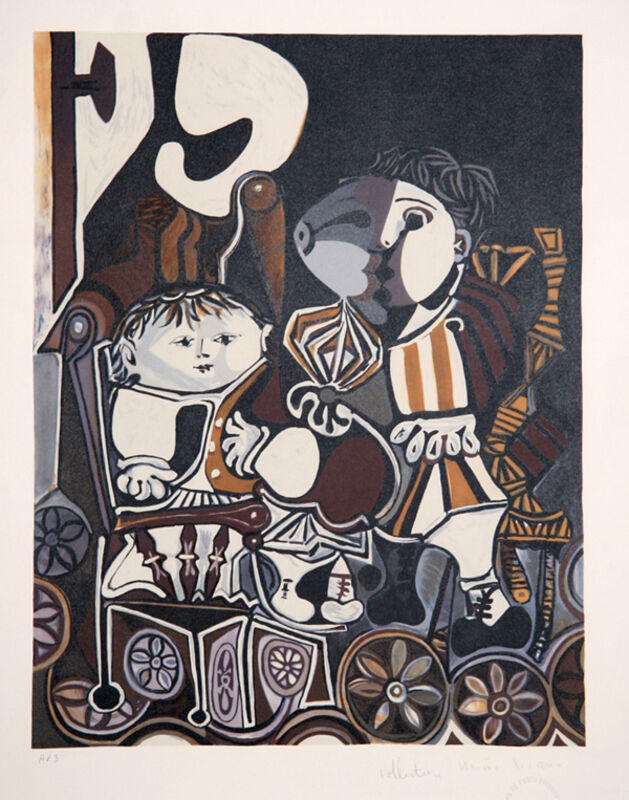 Pablo Picasso, ‘Claude et Paloma’, 1973-originally created in 1950, Print, Lithograph on Arches Paper, RoGallery