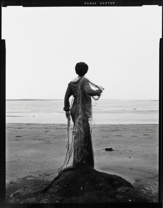 Agnieszka Sosnowska, ‘The Storm, Self Portrait, Landsendi,  Iceland’, 2015, Photography, Gelatin Silver Print, Vision Neil Folberg Gallery