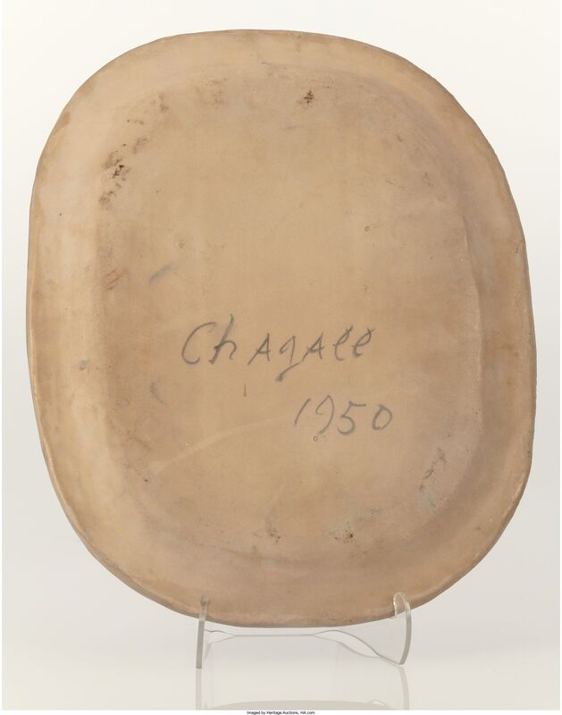 Marc Chagall, ‘Moïse et les tables de la Loi’, 1950, Sculpture, Painted and incised ceramic plate, Heritage Auctions