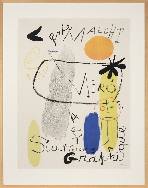 Joan Miró, ‘Poster For Exhibition 1950 (Mourlot 92)’, 1950, Print, Color lithograph, on Arches paper, Doyle