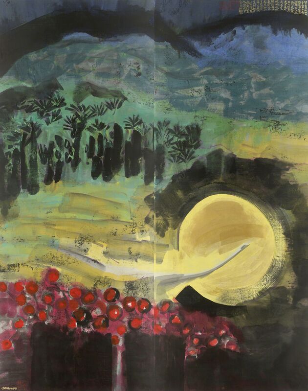 Chen Haiyan 陈海燕, ‘Moonlight’, 2008, Drawing, Collage or other Work on Paper, Ink and color on xuan paper, Ink Studio