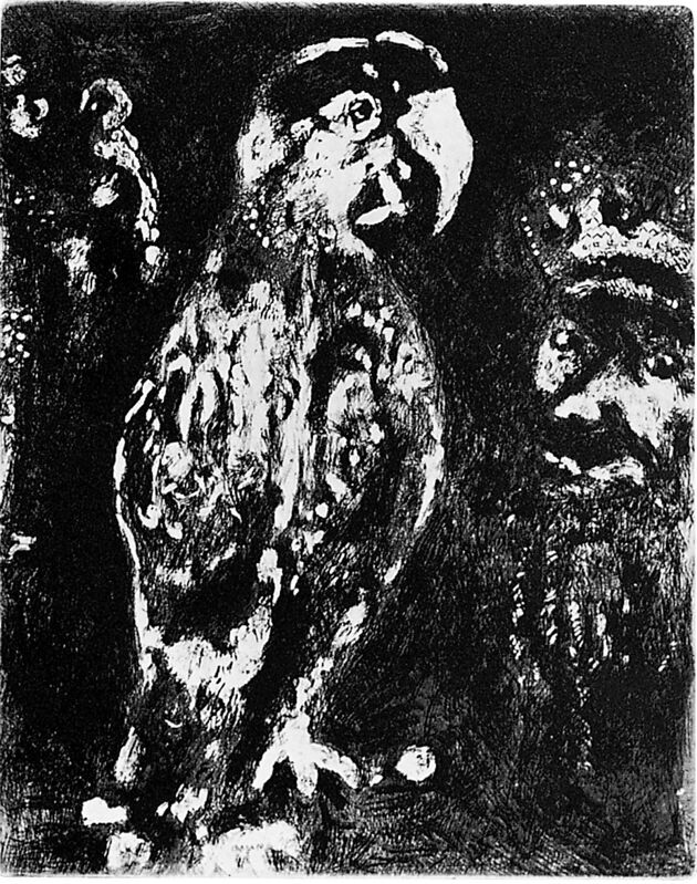 Marc Chagall, ‘Les deux parroquets, le roi et son fils’, 1927-1952, Print, Etching, Studio Guastalla
