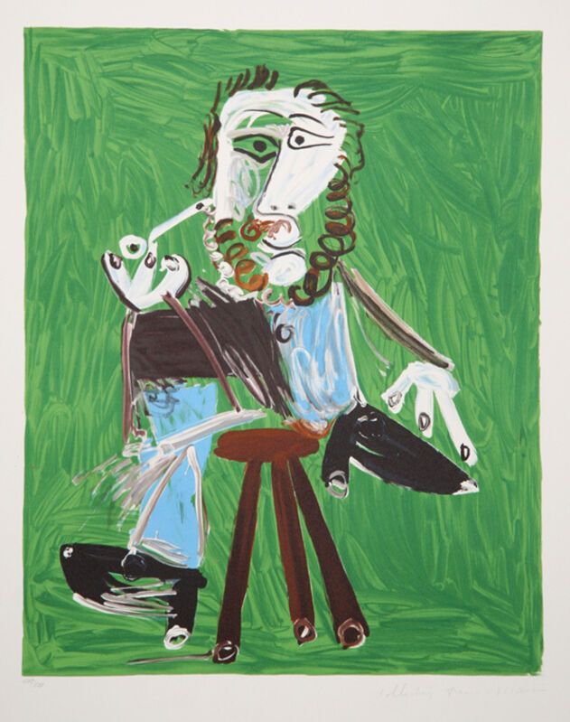 Pablo Picasso, ‘Homme a la Pipe Assise sur un Tabouret, 1969’, 1979-1982, Print, Lithograph on Arches paper, RoGallery