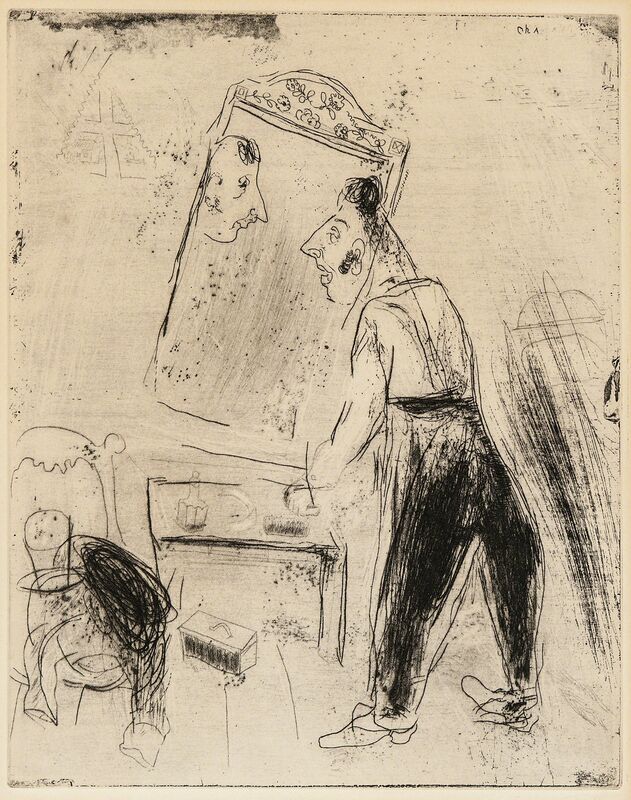 Marc Chagall, ‘La toilette de Tchitchikov’, 1923-27, Print, Etching and aquatint on paper, Skinner
