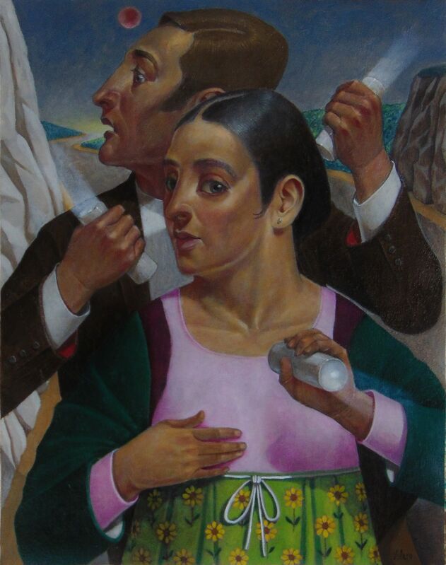 Armando Valero, ‘Buscando Luciérnagas Una Noche De Enero’, 2019, Painting, Oil on Canvas, RJD Gallery