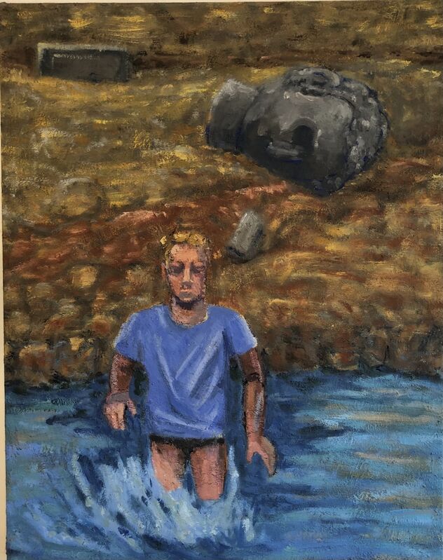 Anne Delaney, ‘Swimming with History’, 2021, Painting, Oil on canvas, Bowery Gallery