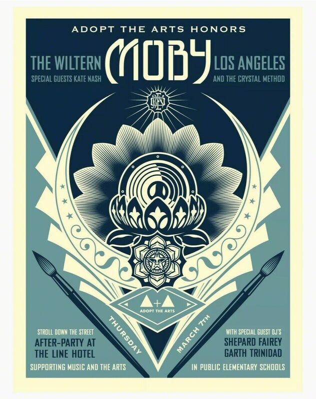 Shepard Fairey, ‘Moby’, 2019, Print, Cream Speckletone Paper, New Union Gallery