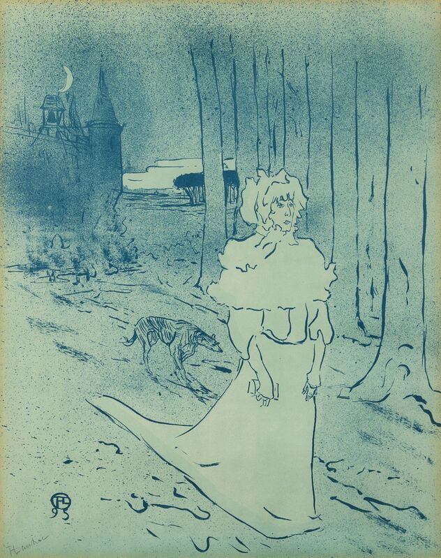 Henri de Toulouse-Lautrec, ‘La Châtelaine’, 1895, Print, Lithograph; first state without lettering, Hindman