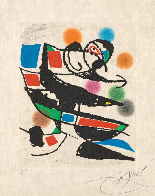 Joan Miró, ‘Le Marteau sans maître (The Hammer Without a Master): one plate’, 1976, Print, Etching and aquatint in colors, on Japon nacré paper, with full margins., Phillips