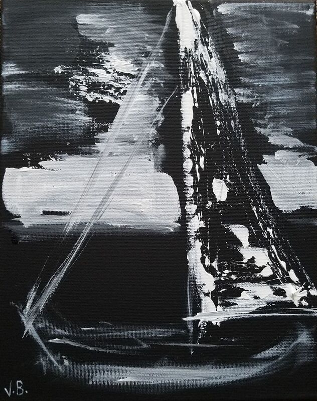 Vian Borchert, ‘Sailboat at Night ’, 2019, Painting, Acrylic on canvas, bG Gallery