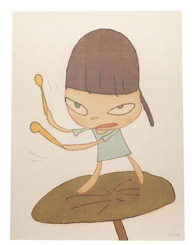 Yoshitomo Nara, ‘"MARCHING ON A BUTTERBUR LEAF" ’, 2019, Print, Offset lithograph printed in colours, Arts Limited