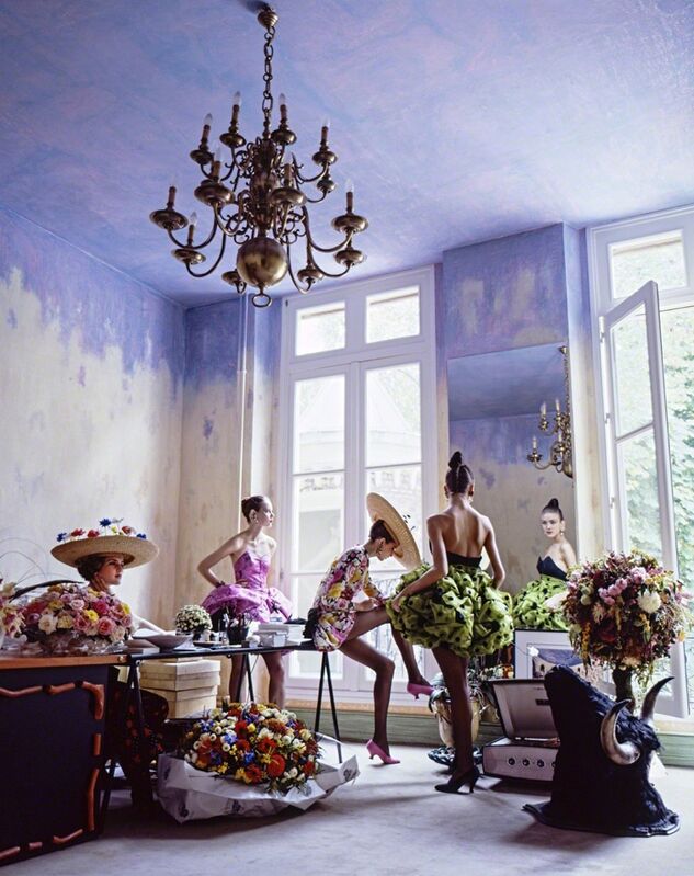 Arthur Elgort, ‘Romance: Christian Lacroix Haute Couture Atelier, House and Garden Magazine’, 1988, Photography, Archival Pigment Print, Staley-Wise Gallery