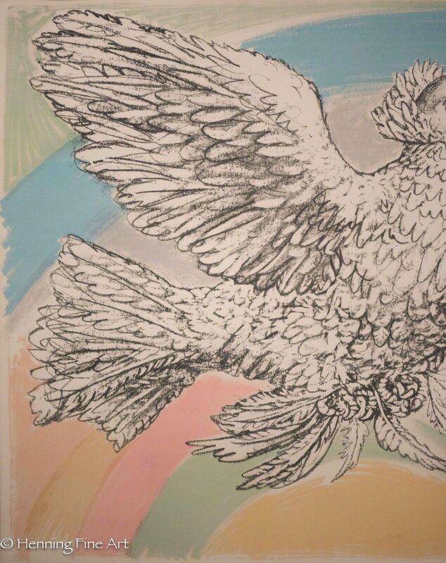 Pablo Picasso, ‘Peace Dove with Rainbow, "Colombe Volant d’Arc en Ciel"’, 1952, Print, Lithograph on Arches Paper, Henning Fine Art
