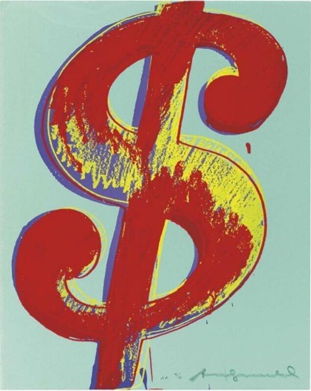 Andy Warhol, ‘$ (1)’, 1982, Print, Unique screenprint on Lenox Museum Board, Coskun Fine Art