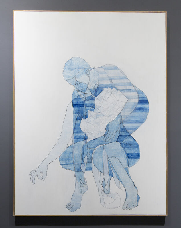 Pamela Phatsimo Sunstrum, ‘Dazzle’, 2015, Painting, Pencil, watercolour and marble dust on wood panel, Zeitz MOCAA